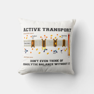 Active Transport Don't Think Of Osmolytic Balance Throw Pillow