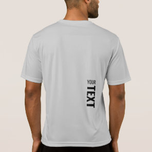 Activewear Silver Mens Sport Back Side Print T-Shirt