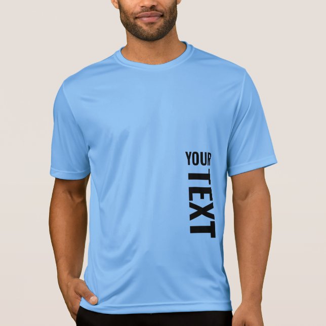Activewear Sport Tek Mens Modern Big Font Text T-Shirt (Front)