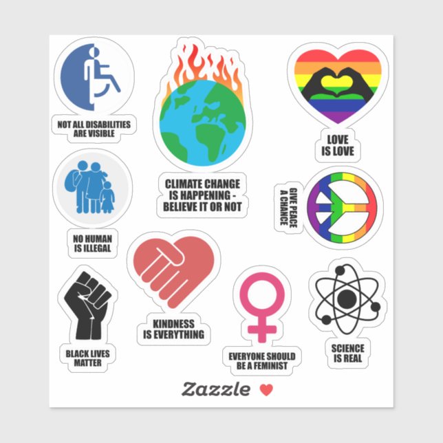 Activism & Social Justice Assortment Pack Sticker (Sheet)