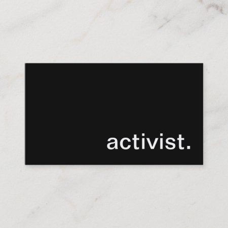 Activist Business Card