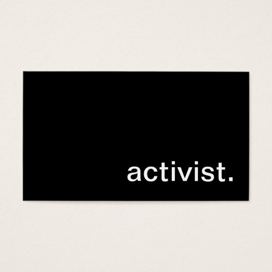 Activist Business Card