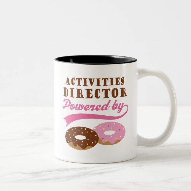 Activities Director Funny Gift Two-Tone Coffee Mug (Right)