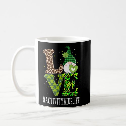 Activity Aide Love St Patricks Day Gnome Leopard W Coffee Mug