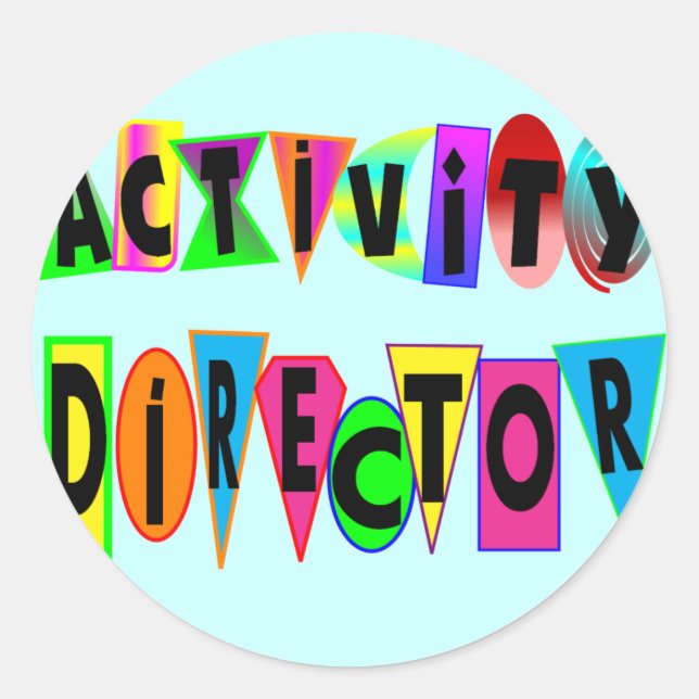 ACTIVITY DIRECTOR CLASSIC ROUND STICKER (Front)