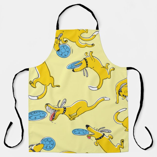 Activity dogs: frisbee sports pattern apron (Front)