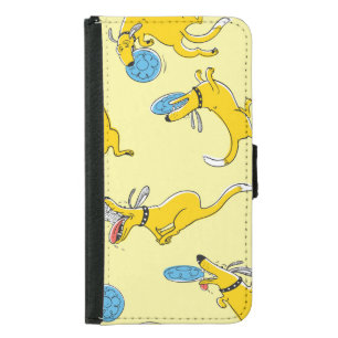Activity dogs: frisbee sports pattern samsung galaxy s5 wallet case