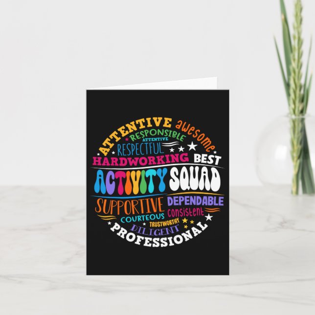 Activity Squad Istant Team Professionals Week Dire Card (Front)