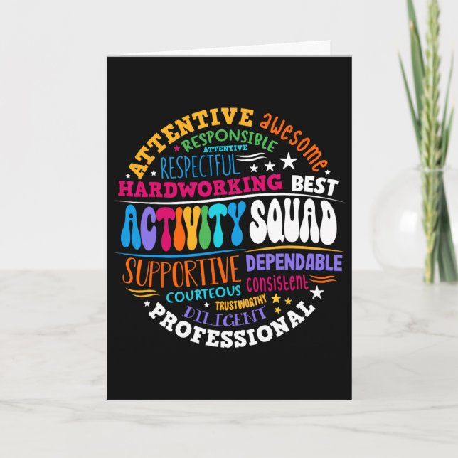 Activity Squad Istant Team Professionals Week Dire Card (Front)