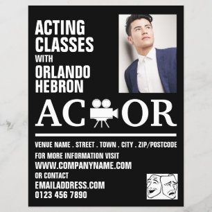 Actor, Acting Classes Advertising Flyer