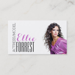 Actor Actress Model Headshot Filming Theater Business Card