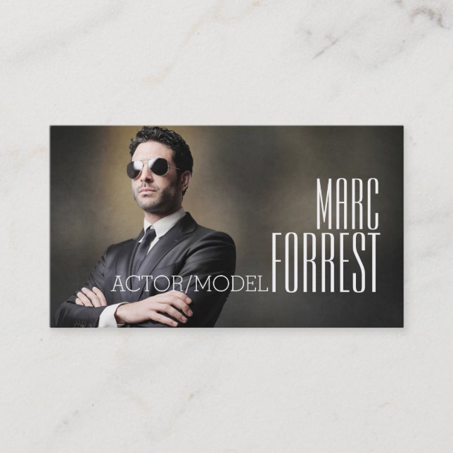 Actor Actress Model Headshot Filming Theater Business Card (Front)