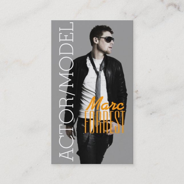 Actor Actress Model Headshot Filming Theater Business Card (Front)