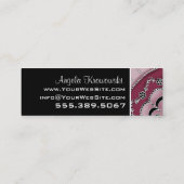 Actor Actress Skinny Business Card Template (Back)