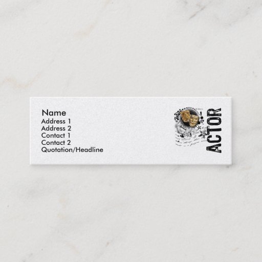 Customizable Actor Alchemy of Acting Business Card Templates
