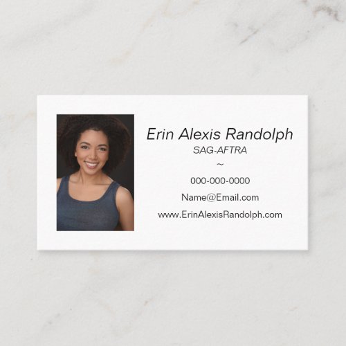 Actor and Actress Networking Business Card