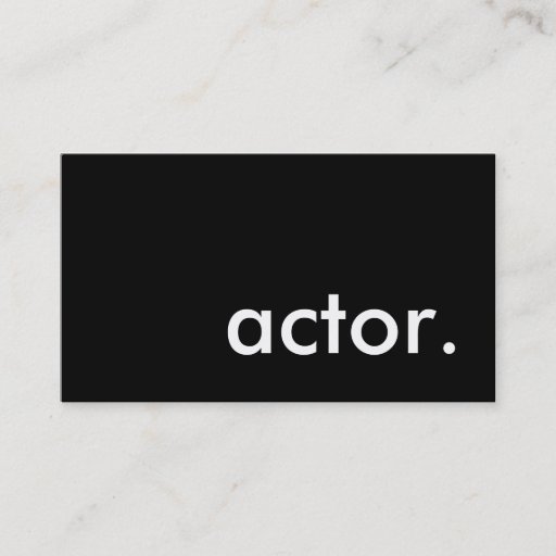 Customizable actor. business card