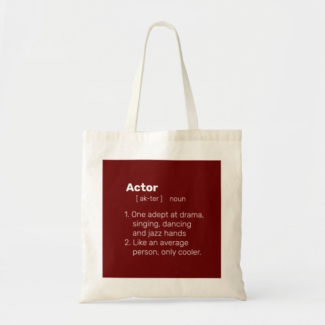 Actor definition tote bag (Front)