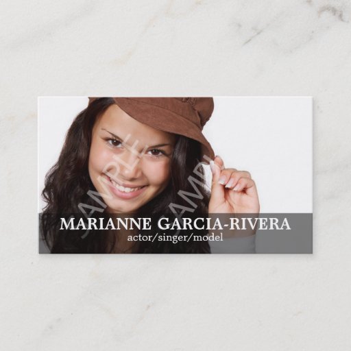 Customizable Actor Double Headshot Transparent Panel Business Card Templates