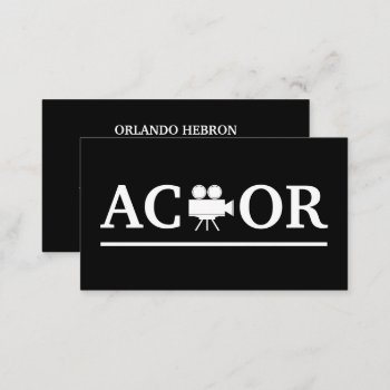 Actor  Film Production Business Card by TheBusinessCardStore at Zazzle