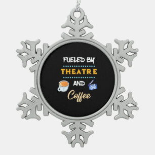 Actor Fueled By Theatre Coffee Snowflake Pewter Christmas Ornament