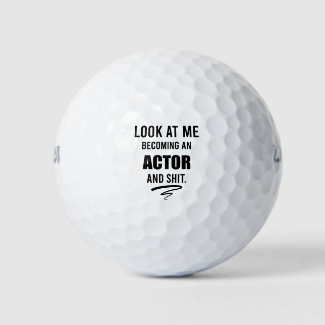 Actor Graduation Party Funny Gift Theater Lover Golf Balls (Front)