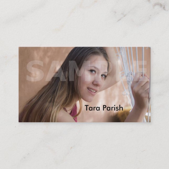 Actor headshot business card models acting (Front)