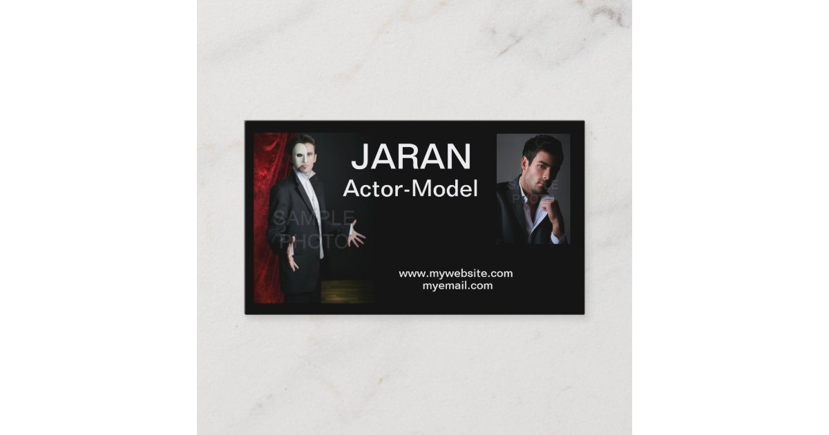 Actor Headshot Business Cards