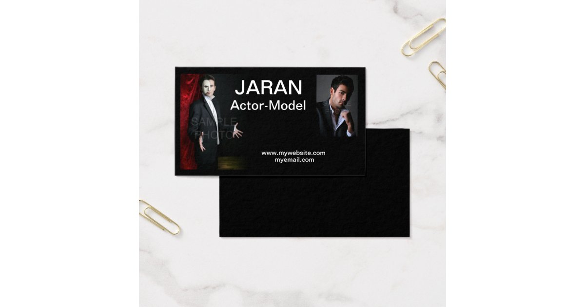 Actor Headshot Business Cards