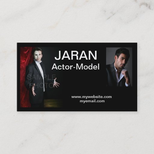 Customizable Actor Headshot Business Cards