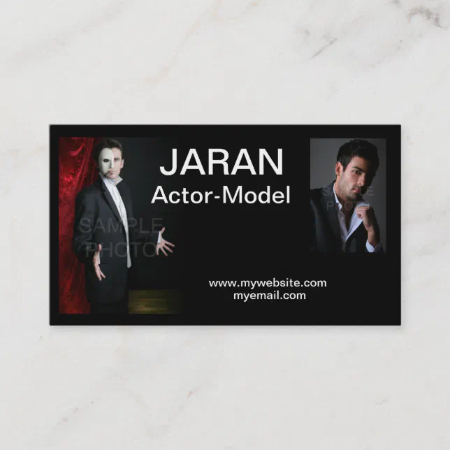 Actor Headshot Business Cards Zazzle