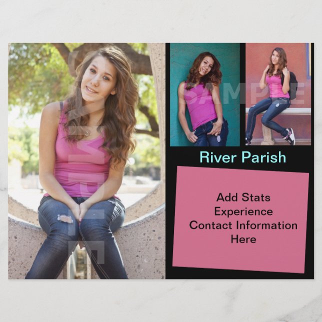 Actor Headshot Composite Model Cards Flyer (Front)