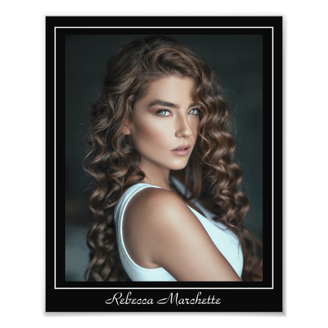 Actor Headshot Template 8x10 Border Acting Prints (Front)