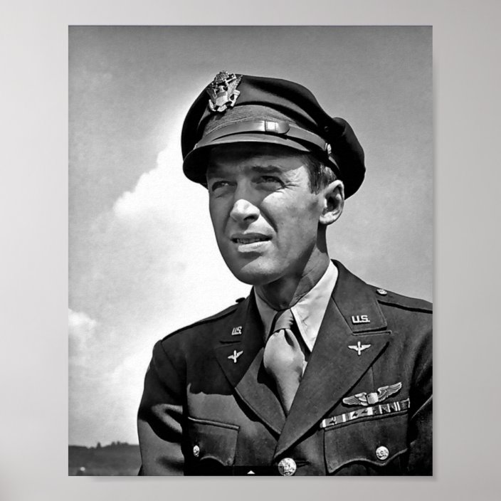 Actor Jimmy Stewart - WW2 Serice with the USAAF Poster | Zazzle.com