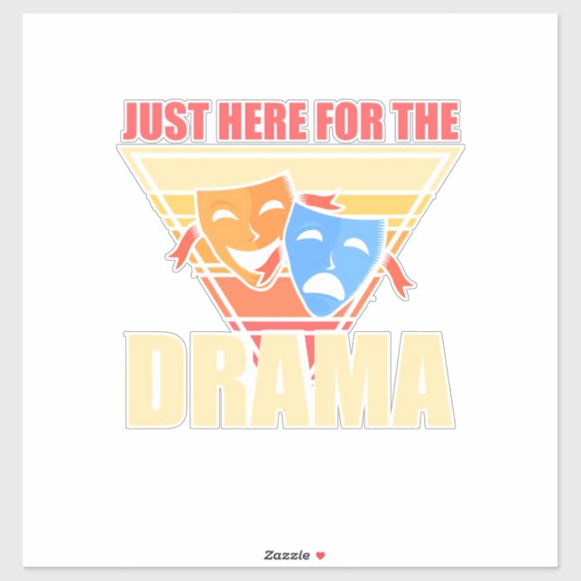 Actor Just Here For The Drama Sticker (Sheet)