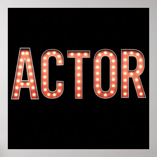 Actor Marquee Lights Poster