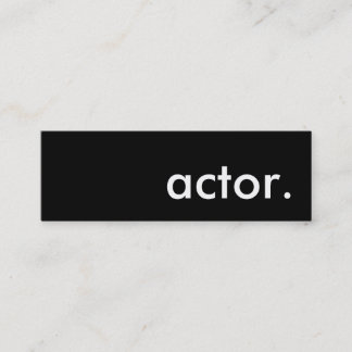actor. mini business card