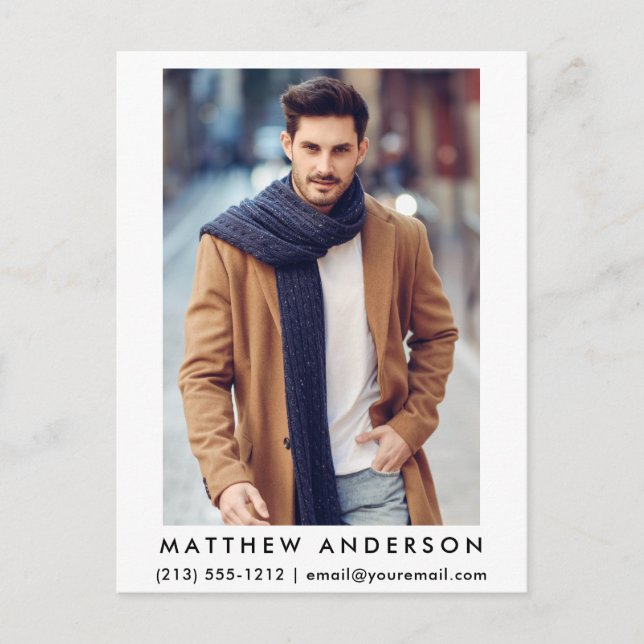 Actor Model 2 Photo Postcard - Wht (Front)