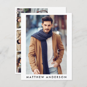 Actor Model 4 Photo Comp Card - Postcard Size Wt