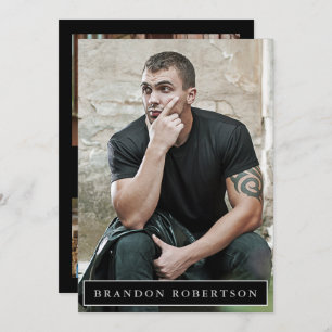 Actor Model Comp Zed Card 5x7 2 Sided 5 Photo