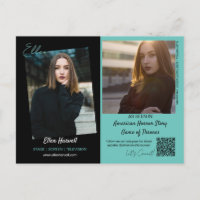 Actor Model Composite 3 Photo Promo Card Postcard