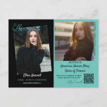 Actor Model Composite 3 Photo Promo Card Postcard