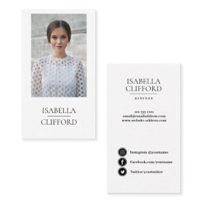 Actor Model Dancer close up Photo Social Media Business Card