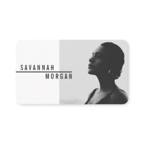 Actor model dancer photo trendy contemporary black business card