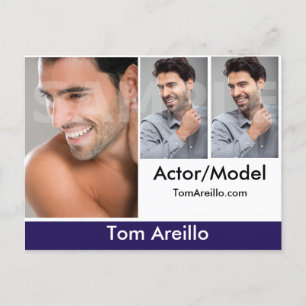 Actor & Model Headshot Comp Postcard 2-Sided