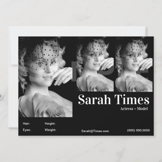 Actor & Model Headshot Comp Template (Front)