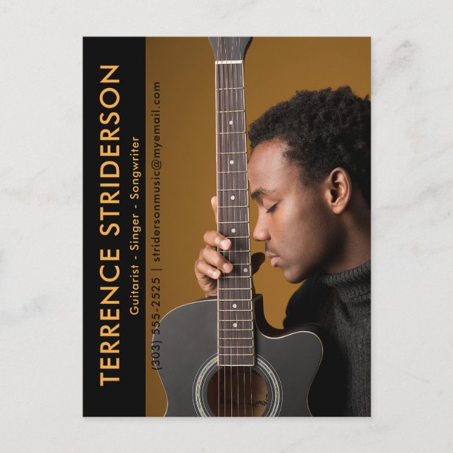 Actor Model Musician Comp Zed Card Promotional (Front)