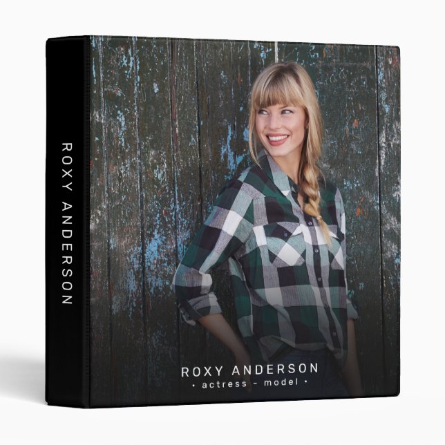 Actor Model Portfolio 3 Ring Binder (Front/Spine)