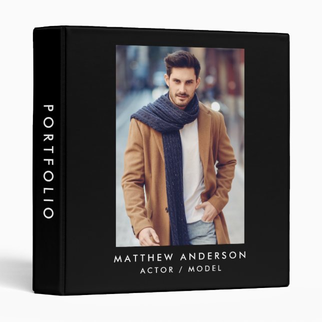 Actor Model Portfolio Binder Black (Front/Spine)