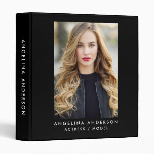 Actor Model Portfolio Binder Black - Side Name